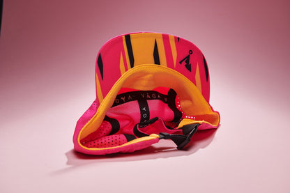 FEATHER RACING CAP Bright Pink / Sunbeam Orange