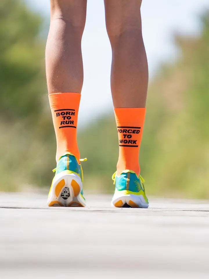 BORN TO RUN ORANGE - SOCK RUNNING