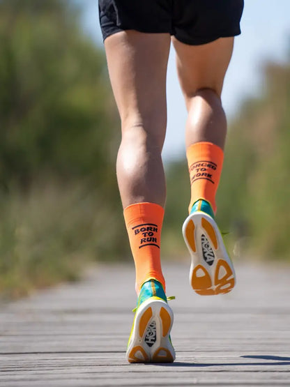 BORN TO RUN ORANGE - SOCK RUNNING