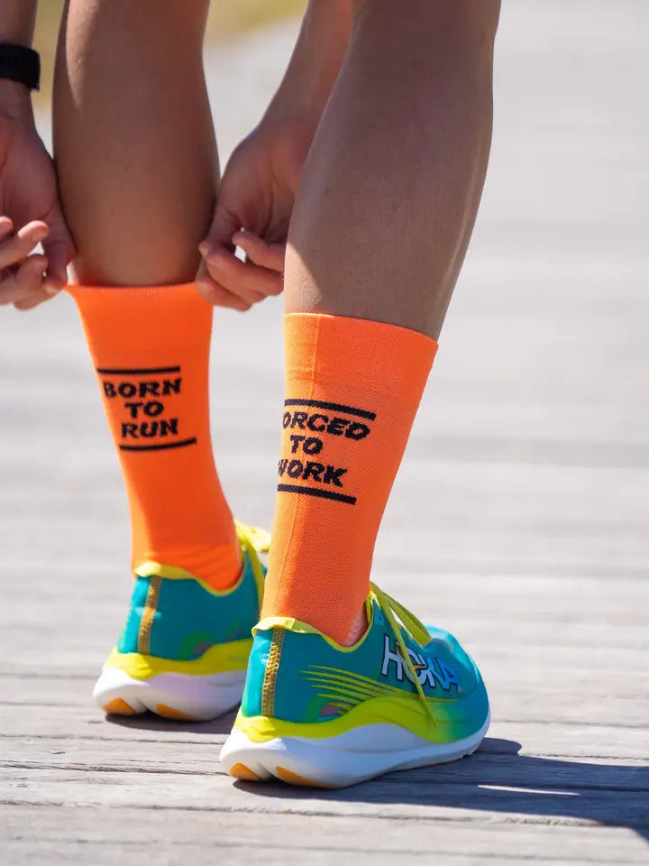 BORN TO RUN ORANGE - SOCK RUNNING