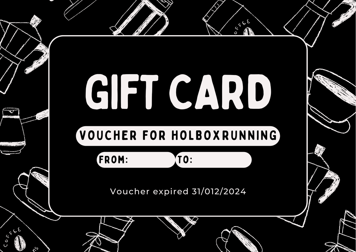 HOLBOX RUNNING GIFT CARD