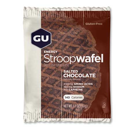 Gu Energy Stroopwafel, Gluten Free, Salted Chocolate Sports Nutrition Waffle