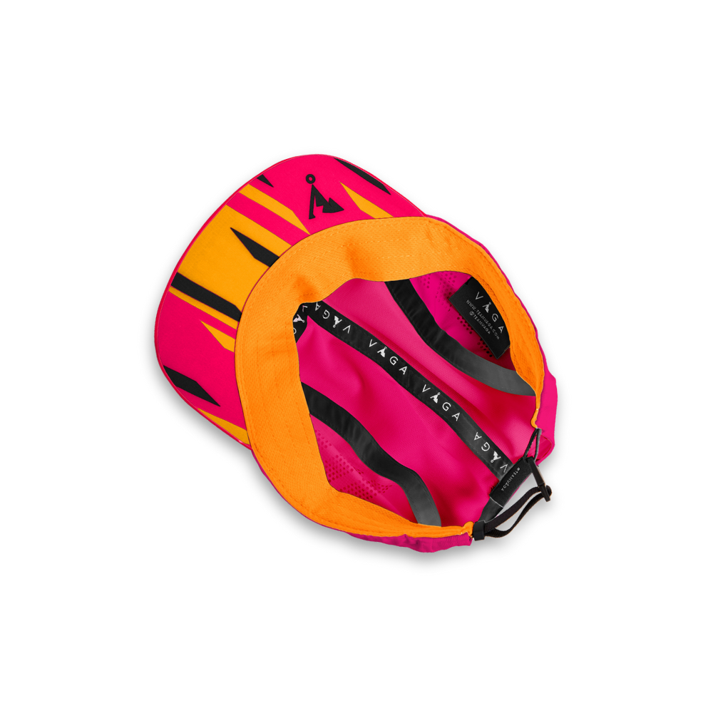 FEATHER RACING CAP Bright Pink / Sunbeam Orange