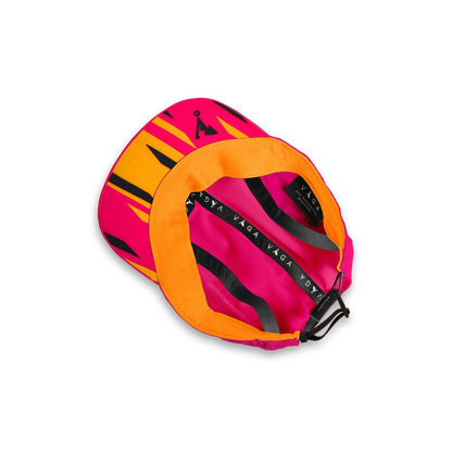 FEATHER RACING CAP Bright Pink / Sunbeam Orange