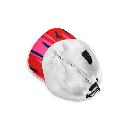 FEATHER RACING CAP White / Neon Pink / Flame Red